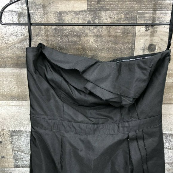 Ann Taylor Loft Strapless Little Black Dress Sz 0 - Picture 3 of 8